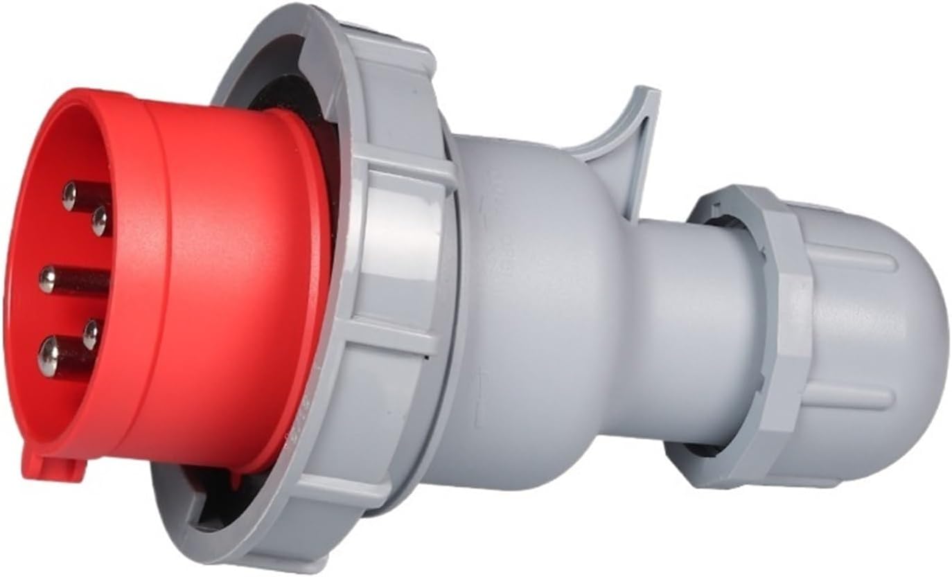 IP67 waterproof oblique concealed industrial socket 5-core 16A/32A aviation male and female docking 380V(16A plug)