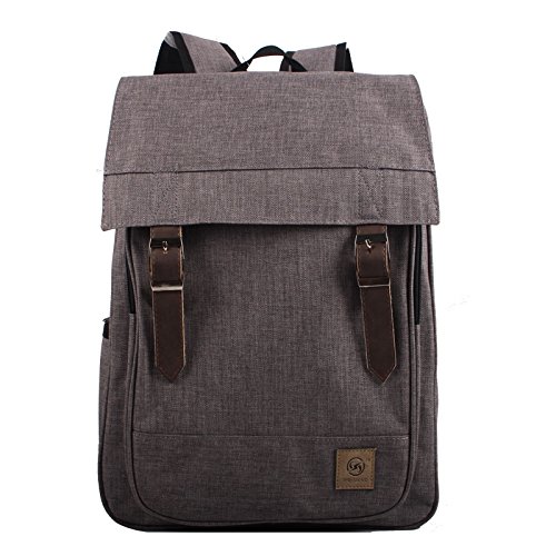 ACPBAGS CY6635 Good Linen Material 15.6inch Bag Backpack School Bag Outdoor Mountaineering Bag (15.6inch, Gray)