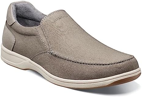 Florsheim Men's, Lakeside Canvas Moc Slip On Grey 8 M | Image 3