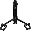 Oriental Matte Black Plate Stand 14H