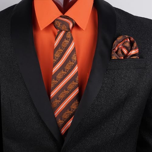 Image of Alizeal Mens 3 Pcs Long Sleeve Shirts Set | Pocket Square Necktie Perfect for Weddings Business Daily Wear