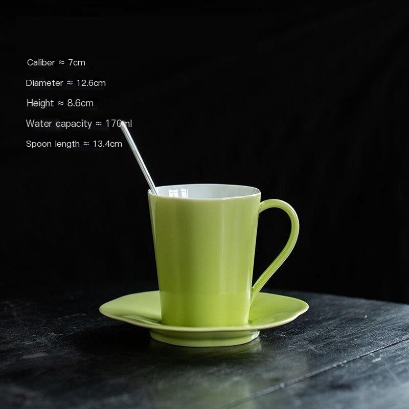 TEESONG Tazze da Viaggio Tazza da caffè e piattino Set tè cinese retrò in ceramica casa