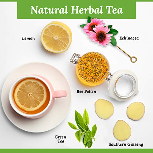 Immunity Boost Tea - Natural Vitamin C, Green Tea, And Echinacea Immune Support Herbal Blend (30 Tea Bags) #TOP3