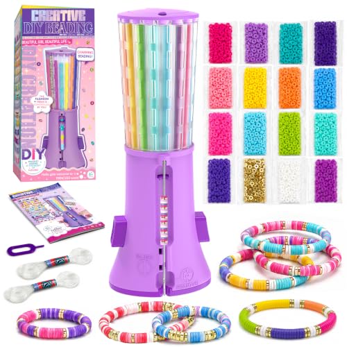 Heishi Bracelet Maker Kit for Girls 2600 Beads & Spinner Tray Craft