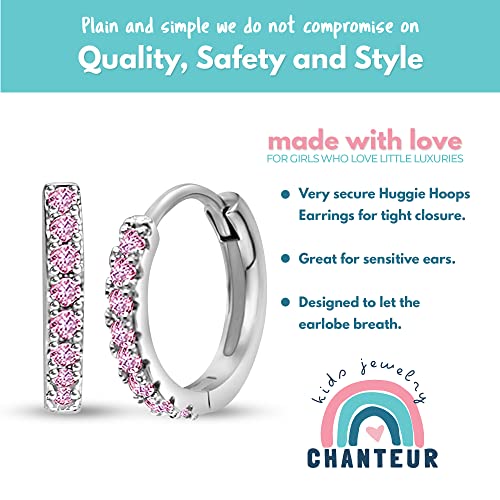 Image of Chanteur Hypoallergenic Huggie Earrings for Girls & Women - Small Hoop Design, Perfect for Teens & Kids