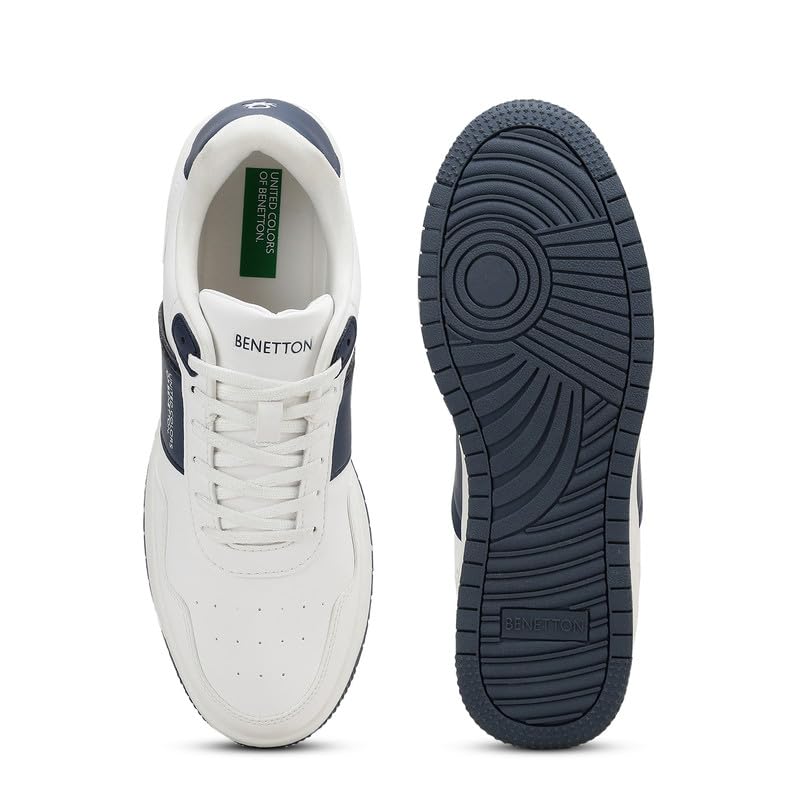 Image of United Colors of Benetton Mens United Colors of Benetton Solid Lace-up Sneakers Sneaker