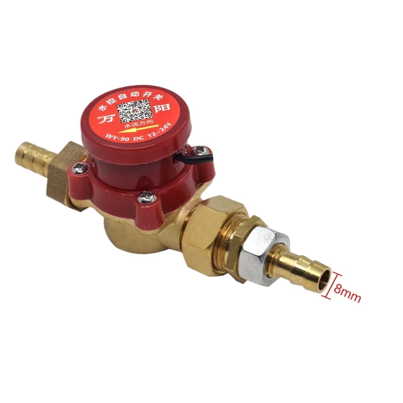 Czujnik przepływu ochrony przed wodą, miedź HT-30, 8 mm, 10 mm i 12 mm, do grawerowania i cięcia CO2, część mechaniczna (bez orzechów)