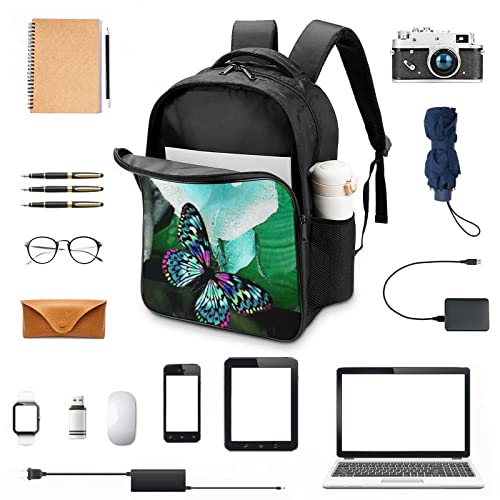 Mochila escolar mariposa con gran compartimento de 40cm resistente 3
