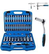47Pcs Strut Shock Installation Tool - MOTOCOCHE Drive Socket Wrench Set Removal Nut Socket Set Su...
