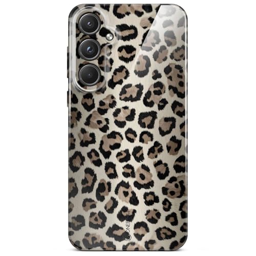 Coque Samsung A55 5G motif léopard doré aux finitions premium
