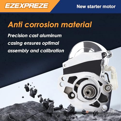 Image of Ezexpreze Harley-Davidson Chrome Starter Replacement New for 1993-2006 Road King Heritage Softail Dyna Super Wide Glide Ultra Night Train, 3155394A 2280002550 18199N SHD0006C 41052276