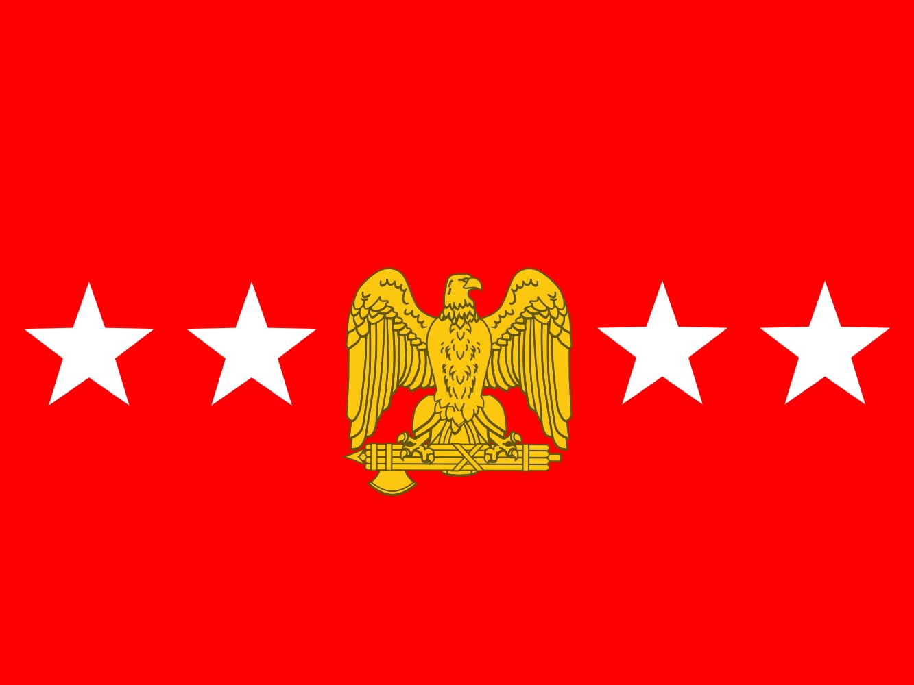 Drapeau de rang General of the Armies Culver 1922 en tissu renforcé