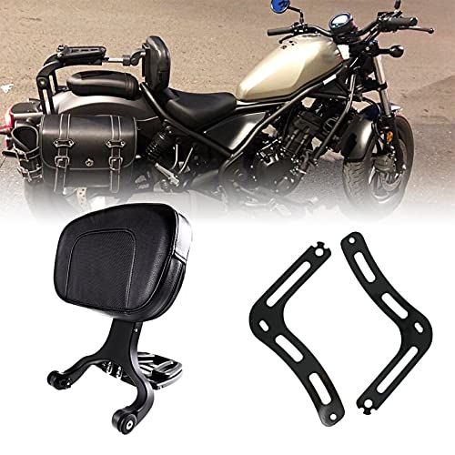 Support fixe noir mat avec porte-bagages moto pour vos road trips en Honda Rebel CMX 500