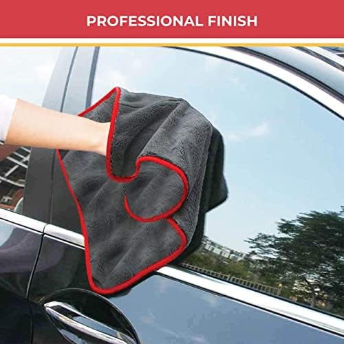 GADLANE Car Microfibre Cloth Drying Towel - 3PCS Super Absorbent Thick Plush Microfibre Car Cleaning Cloths 40cm X 40cm For Washing, Waxing, Detailing, Polishing & Dusting - Pack of 3