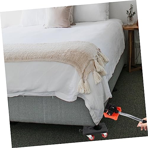 Deslizadores de muebles Luxshiny en plástico negro para camas y lavadoras en mármol 6