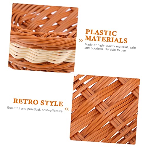 Luxshiny 1 Peça Cesta De Armazenamento De Tecido Decoração De Mesa Bandejas De Frutas Decoração De V