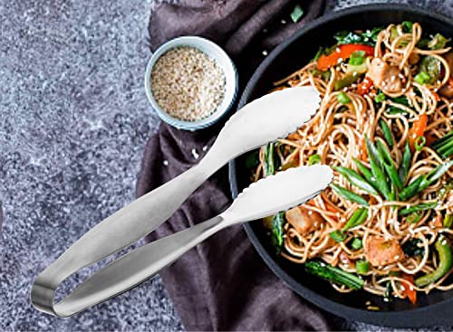 SignoraWare Kitchen Tools Stainless Steel(Food Grade) Heavy Gauge(1 MM) High Gloss Kitchen Bread Tong/Barbeque Chimta Tong/Salad Tong/Buffet Tong/Multi Utility Plain Medium Tong (Size 23 cm) 2 51fSsNkjoaL