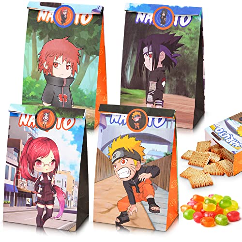 Bolsa de Regalo Naruto 12 Piezas,Naruto Bolsa de Niños Fiesta,Naruto Bolsas de Papel,Naruto Bolsa de Dulces,Bolsa Niños Cumpleaños,para Fiesta Favorece de Cumpleaños,Suministros Fiesta de Boda Cover