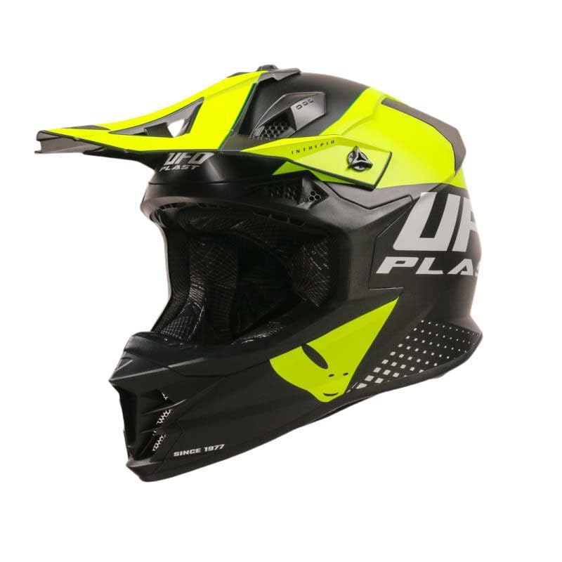UFO PLAST CASCO INTREPID NERO/GIALLO L