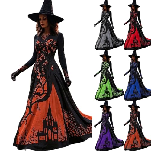 Women Witch Dress 2026 Halloween Medieval Vampire Costumes Gothic Dresses