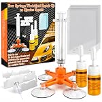 Windshield Repair Kit, Windshield Chip Repair Kit for Chips, Cracks & Bullseyes, Automotive Glass Repair Kit, DIY Windshield for Small Chips and Minor Cracks (Soft Orange)