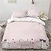 Podwójny zestaw pościeli różowa para kot podwójna pościel miękka mikrofibra z poszewkami na poduszki hipoalergiczne super king zestaw poszewek na kołdrę (24,5 x 25,8 cm poszewki na kołdrę + 2 poszewki na poduszki 40 x 70 cm)