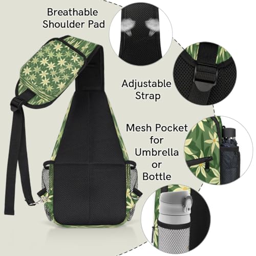 Bolso bandolera unisex con diseño geométrico y flores miniatura 4