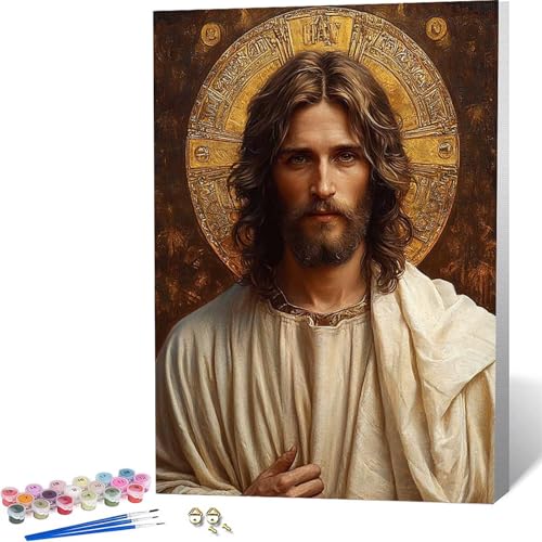 �������G �j Paint by Numbers ���ۓI�� �y�C���g�o�C�i���o�[, ��l�p�����h��G�L�����o�X�N���t�g �u���V�ƃA�N�����G�̋��, �I�t�B�X �C���e���A ���r���O����, �����ւ̃M�t�g 20x30CM -zjn2604C5