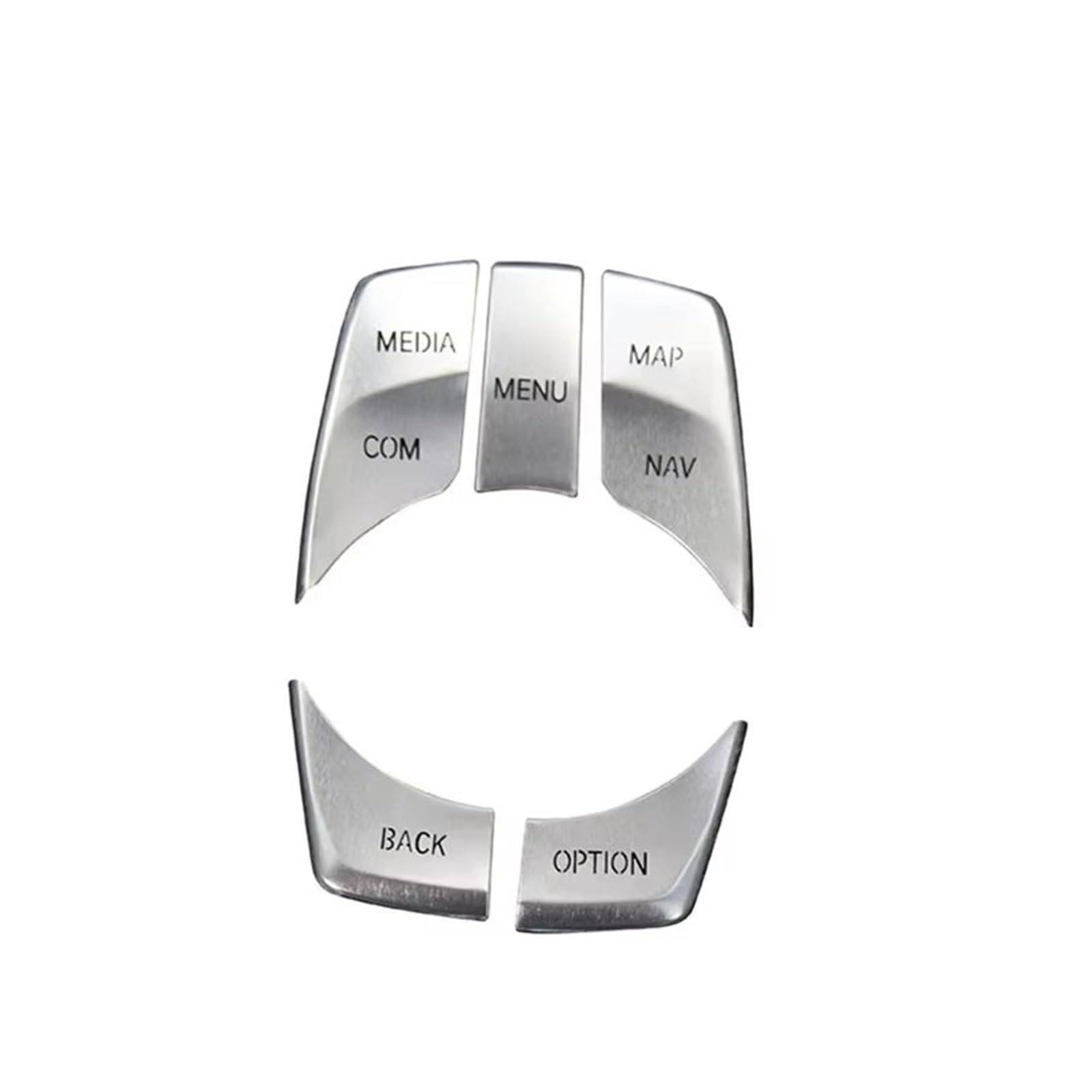 for BMW for X1 F48 for X2 F39 2020-2022 Multimedia Knob Menu Button Switch Cover Sticker Car Interior Mouldings(Silver)