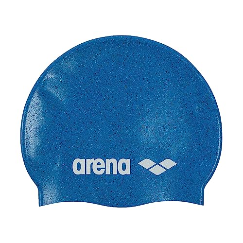 Cuffia Da Nuoto Unisex Arena Junior In Silicone Riciclato Per Bambine E Bambini, Comoda E Resistente, Taglia Unica, Blu E Multicolore.-image