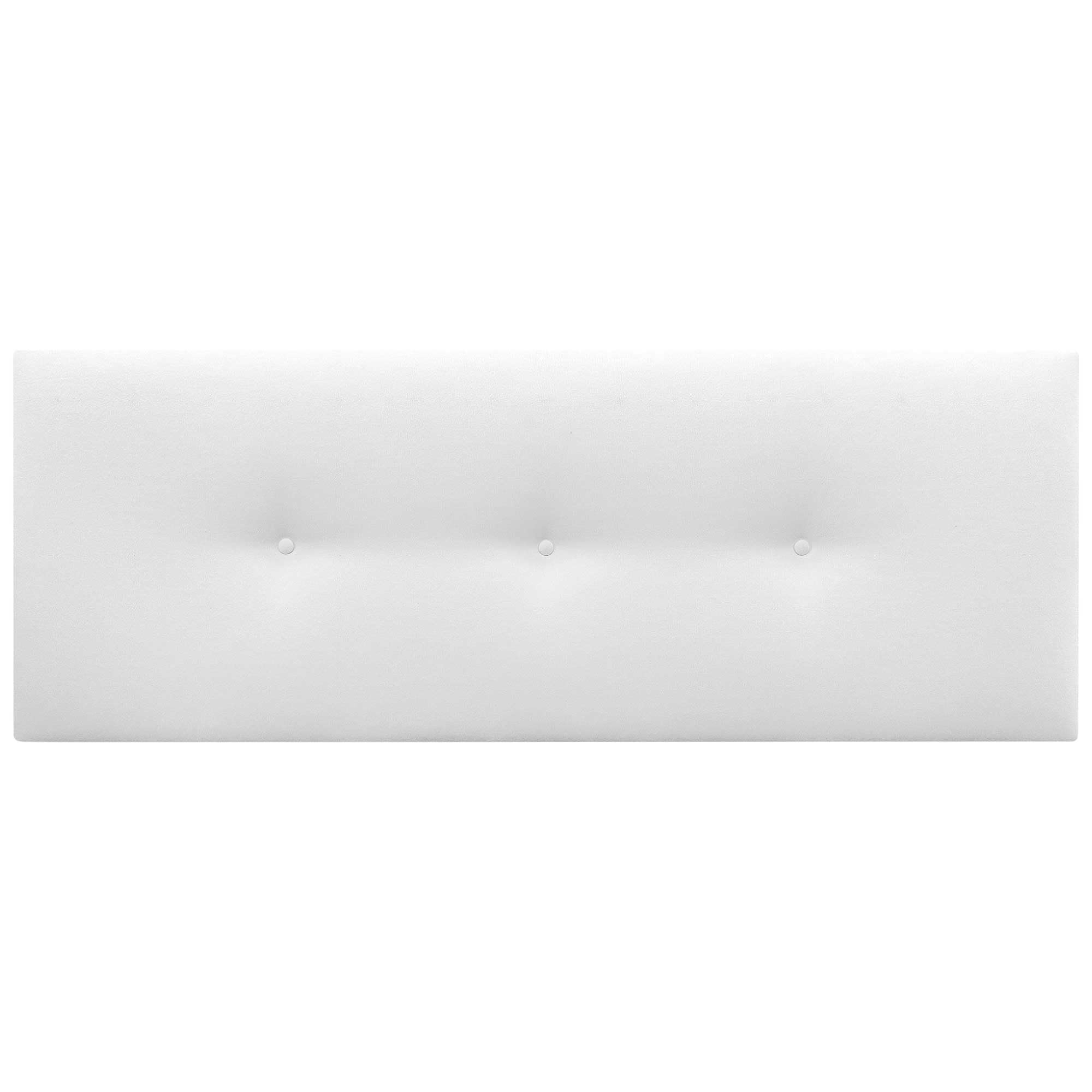 DHOME Tête de Lit en Similicuir ou Tissu Acualine - Luxe Moderne avec Boutons Rembourrés Haut de Gamme pour Chambre à Coucher (Tissu Blanc, 145x50cm pour Lits 120/135/140)