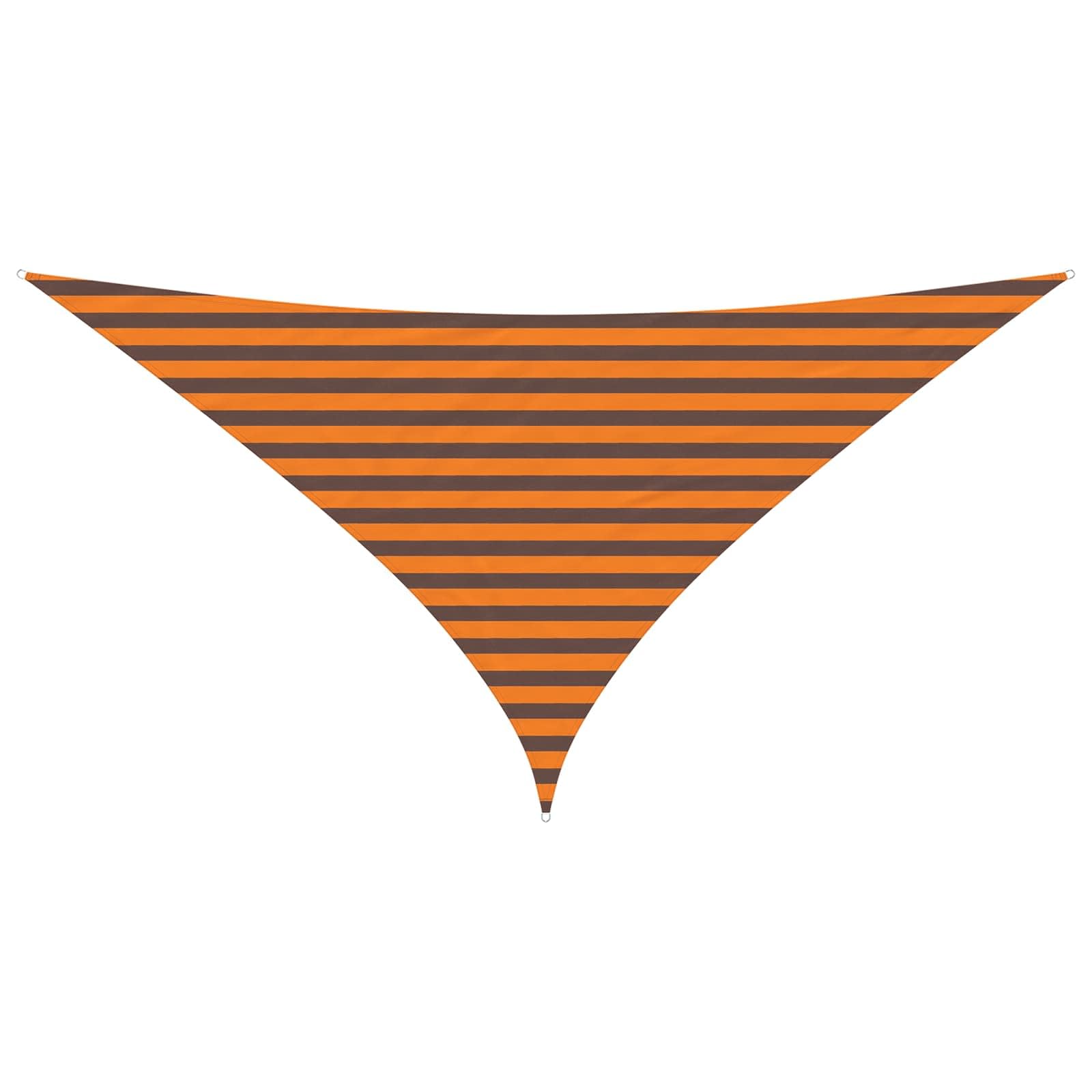 Voile d'ombrage triangulaire - 3 x 3 x 4,24 m - Tissu Oxford robuste - Pour terrasse, jardin et balcon - Brise-vue - Orange et marron - Avec anneaux en D en acier inoxydable et cordes de