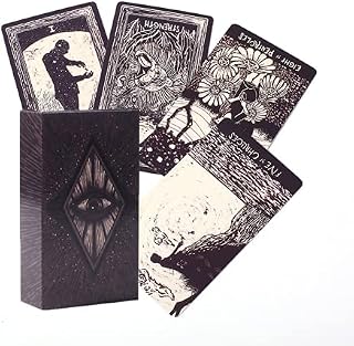 78Pcs/Set Tarot Cards, Fate Forecasting Cards Game Set, Vintage Divination Future Telling Game Card with Guide Book for Beginner or Experienced