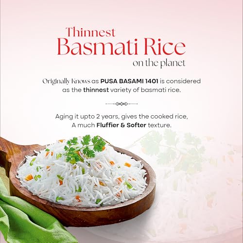 Image of Kumaun Hills (1401) Basmati Rice 1kg | Guaranteed Long-Grain Rice | Thin, Aromatic & Tasty Basmati