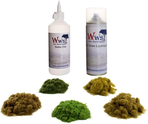 Miniatura 5 de War World Scenics Pro Grass Grand aplicador de césped estático y kit de paisajismo - Modelo de modelado Ferrocarril Wargame Paisaje Paisaje Diorama