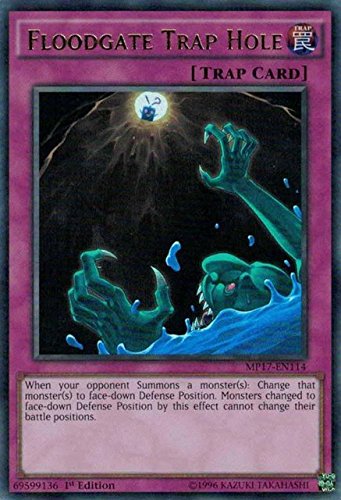 Amazon.com: Yugioh 1st Ed Floodgate Trap Hole MP17-EN114 Ultra 1st Edition  Mega Pack 2017 Cards : Toys & Games
