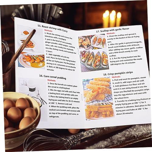 MUCKLILY Heißluftfritteusen-rezept Kochbuch Für Heißluftfritteusen Mit Einfachem Design Aus Papiermaterial Und Grundlegenden Nährwertinformationen Für Mehr Komfort Und Kreativität Küche – Bild 5