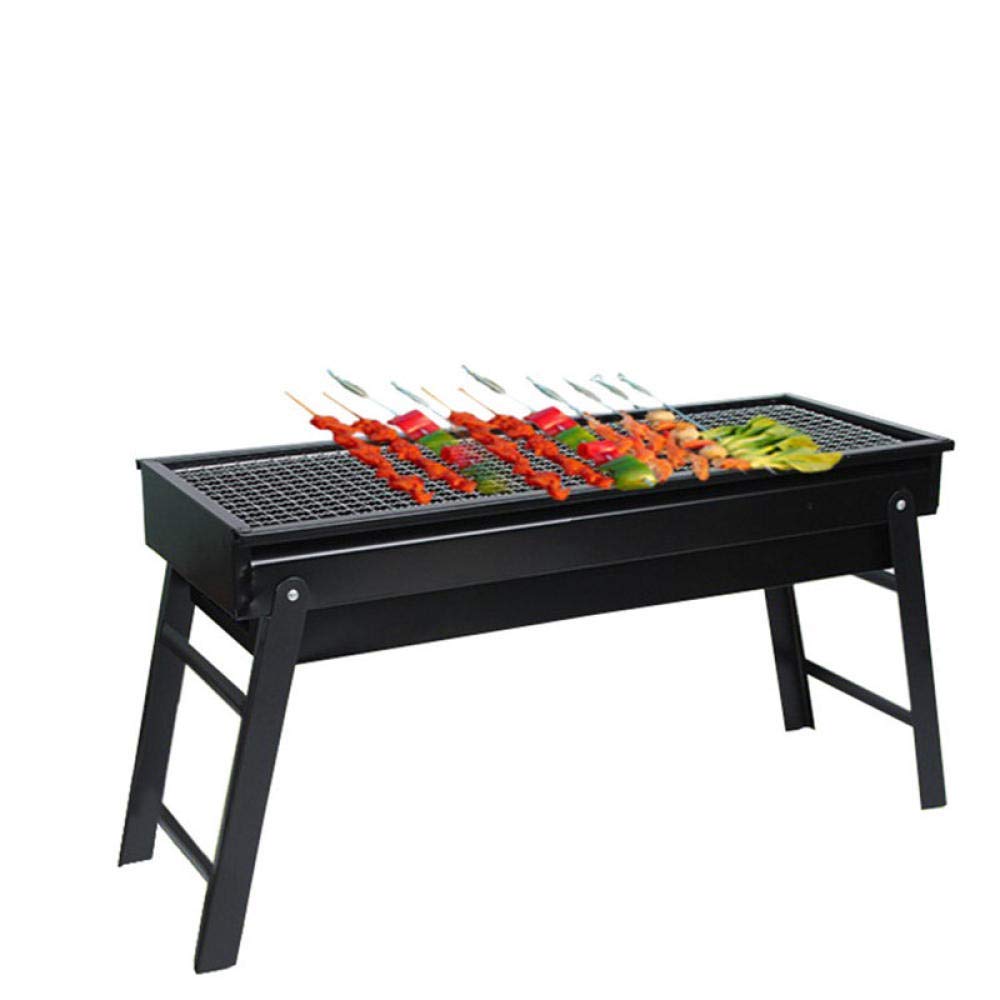 Parrilla de carbón portátil ajustable fácil de desmontar de acero inoxidable plegable para exteriores