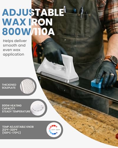 SNOWER Ski Snowboard Wax Kit with Iron