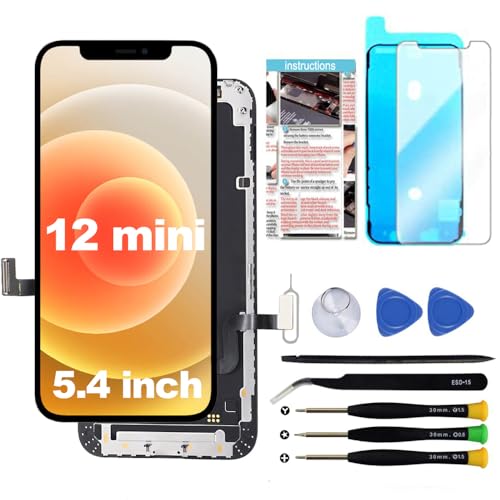 for iPhone 12 Mini Screen Replacement 5.4 inch 3D Touch LCD Display Digitizer Assembly with Repair Tool