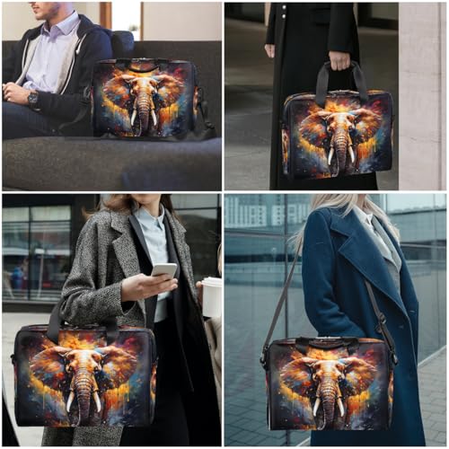 Bolso para laptop 15.6-16 pulgadas con diseño elefante africano miniatura 2