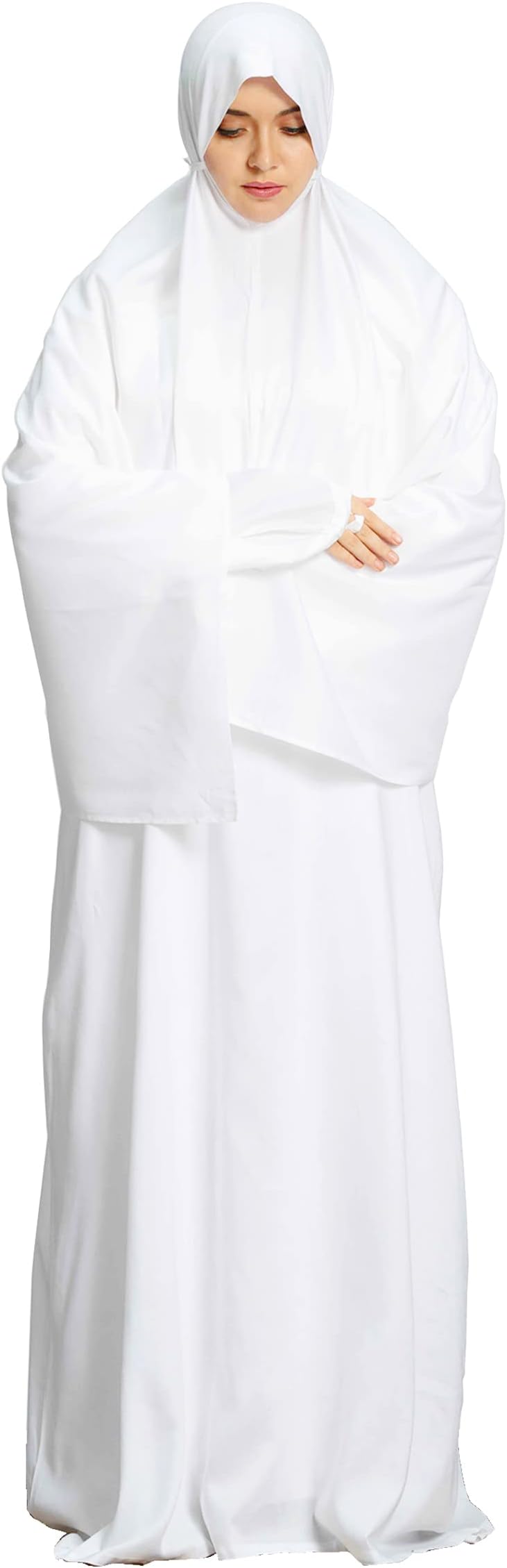 Mehar Hijab's Womens White Prayer Dress Namazi White Dress