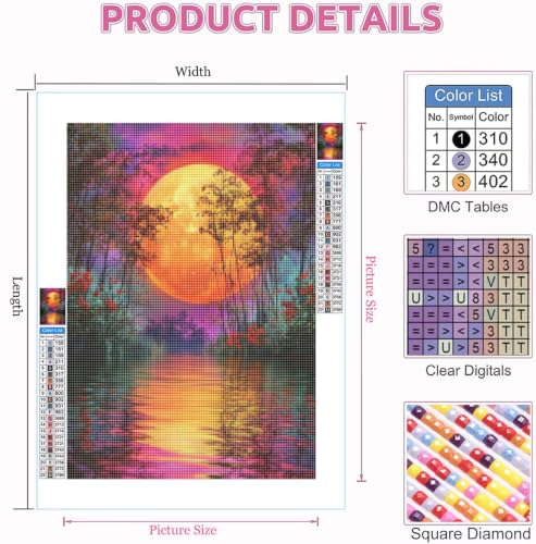 5D Diamond Painting Paysage pour votre salon broderie diamant