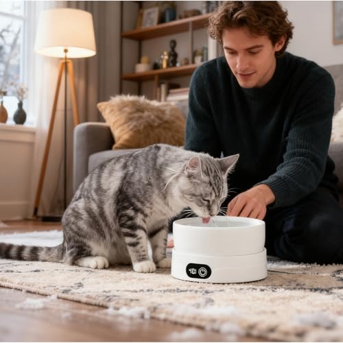 Mihauuke Beheizter Hundenapf - 4 Temperatur Einstellungen Winter Trinknapf | Thermischer Katzen Wassernapf - Für Hühner Vögel Und Andere Tiere Wie Welpen Und Kätzchen