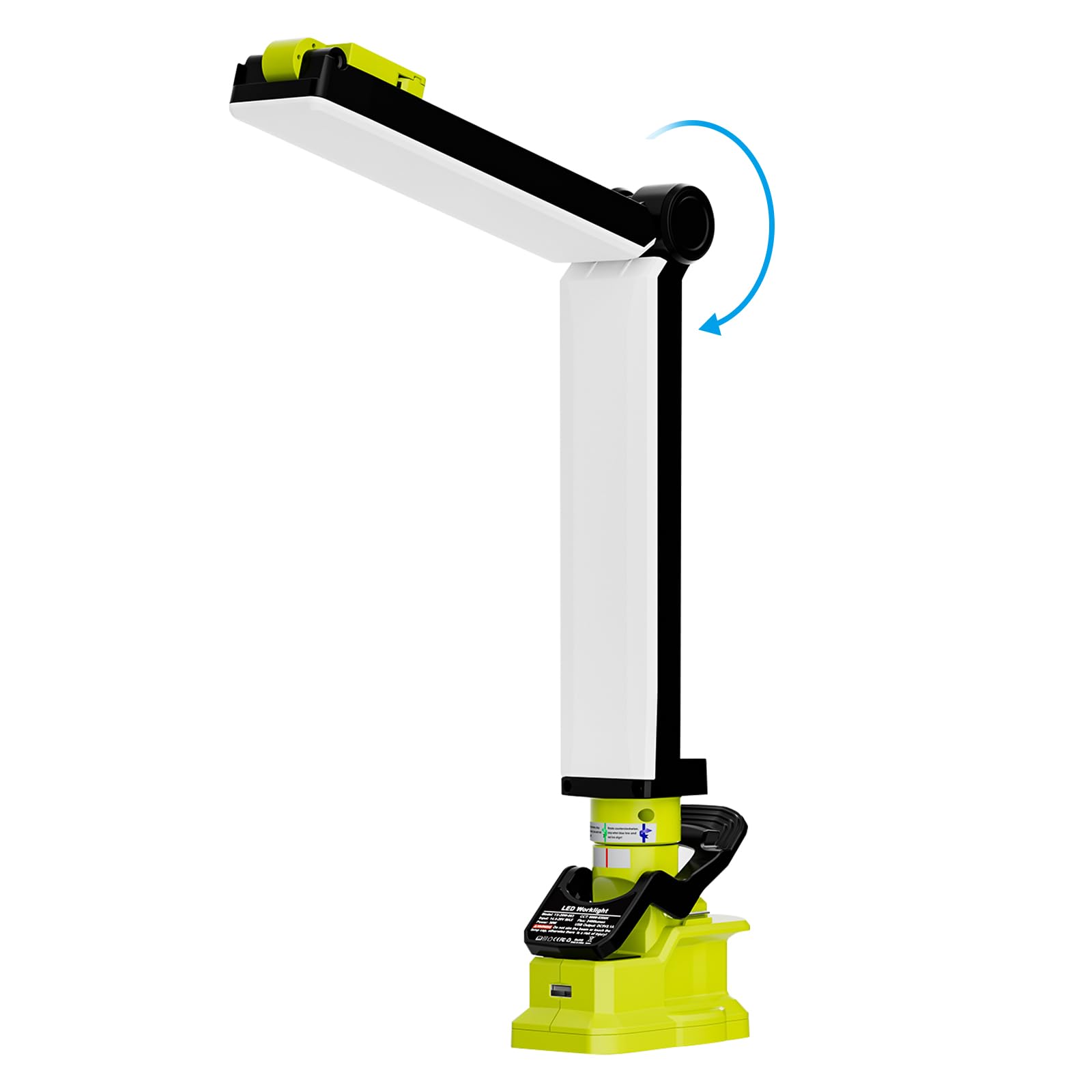 Work Light Cordless Flashlight for Ryobi 18V Battery, Portable LED Folding Work Light with USB Output, 30W 2400LM for Construction Renovation &amp; Home Repair Lighting [Battery Not Included]