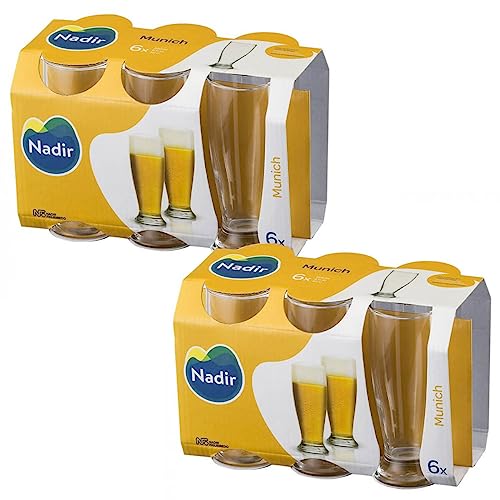 Jogo de 12 Copos Tulipa Munich de Vidro 200ml para Chopp e Cerveja Nadir Figueiredo