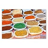 Postereck - 3274 - Tirage Épices Cuisine Inde Marché Asie Nourriture – Art Mural, Gastronomie, Voyage - Affiche - 3:2 61,0 cm x 40,5 cm