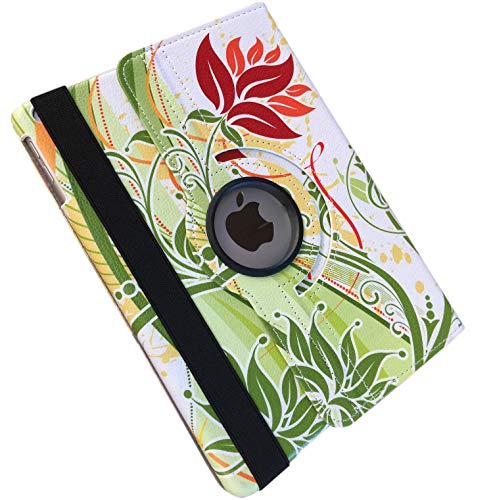 Ipad Case Cover Rotating Stand With Wake Up/Sleep Function For Ipad 2Nd 3Rd 4Th Generation Model A1395 A1396 A1397 A1416 A1430 A1403 A1458 A1460 Or A1459 (Green Flower) #TOP4