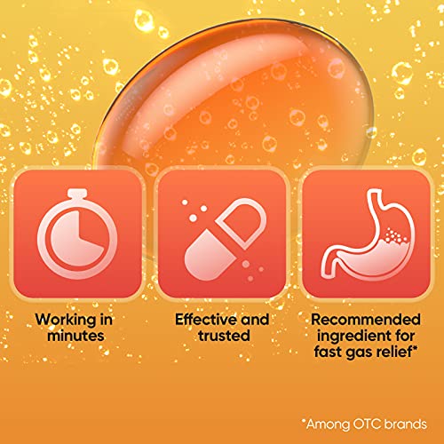 RXZELL Gas Relief, Ultra Strength Simethicone 180mg, 180 Softgels