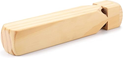 Miniatura 7 de MYUBWTF Silbato de tren de madera maciza, 4 tonos, juguetes de silenciador y silbato de conductor para fiesta de cumpleaños, juego de premio de